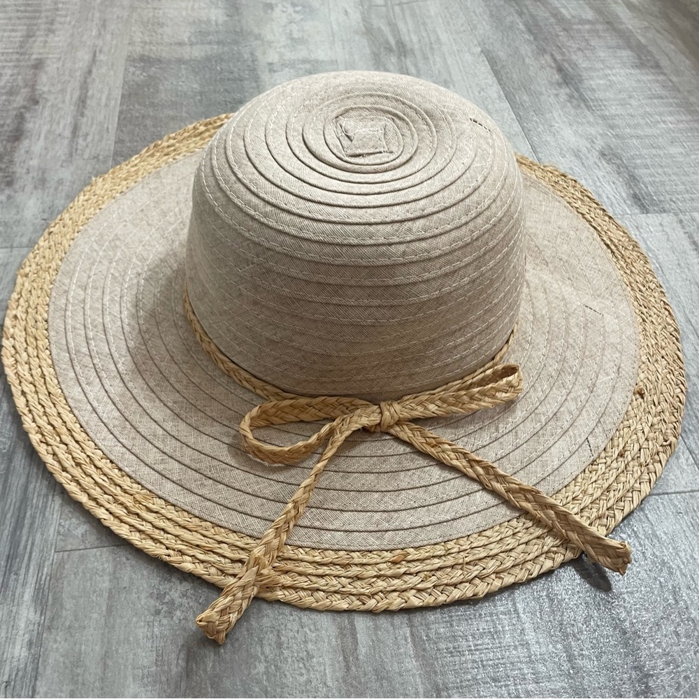 Sun N Sand Womens Floppy Hat Natural Straw Beach